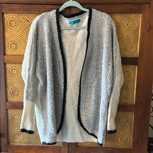 Buttons Women's Cardigan with Black Trim